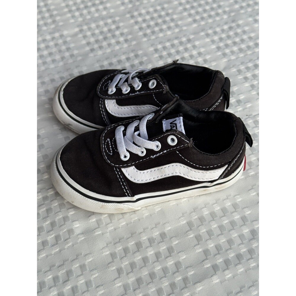 Kids Toddler Vans Off The Wall Black And White Sneaker Size 7